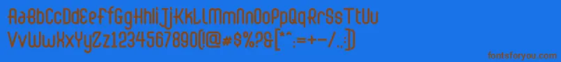 Abingdon Regular Font – Brown Fonts on Blue Background