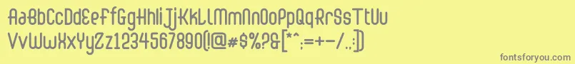 Abingdon Regular Font – Gray Fonts on Yellow Background