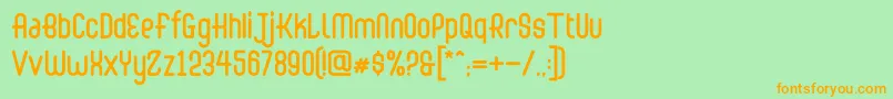 Abingdon Regular Font – Orange Fonts on Green Background