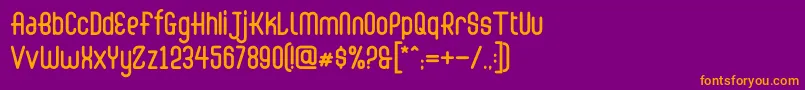 Abingdon Regular Font – Orange Fonts on Purple Background