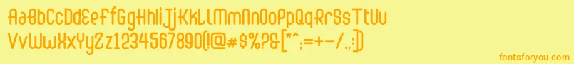 Abingdon Regular Font – Orange Fonts on Yellow Background