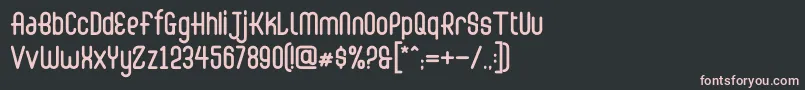 フォントAbingdon Regular – 黒い背景にピンクのフォント