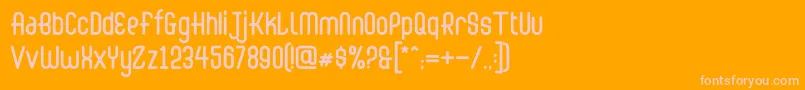 Abingdon Regular Font – Pink Fonts on Orange Background
