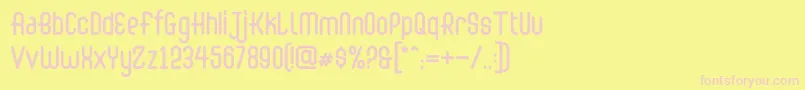 Abingdon Regular Font – Pink Fonts on Yellow Background