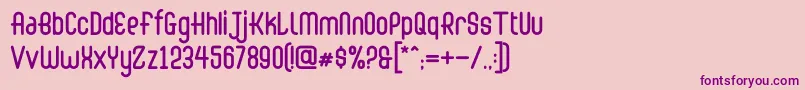 Abingdon Regular Font – Purple Fonts on Pink Background
