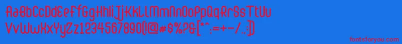 Abingdon Regular Font – Red Fonts on Blue Background