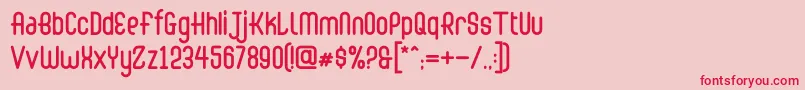 Abingdon Regular Font – Red Fonts on Pink Background