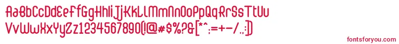 フォントAbingdon Regular – 赤い文字