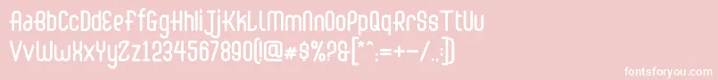 Abingdon Regular Font – White Fonts on Pink Background