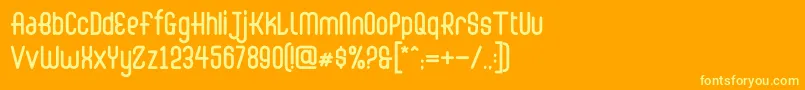 Abingdon Regular Font – Yellow Fonts on Orange Background