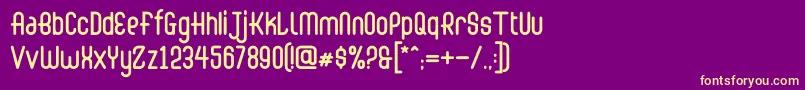 Abingdon Regular Font – Yellow Fonts on Purple Background