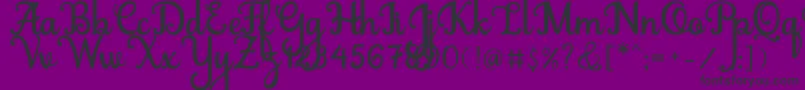 Abiyells Font – Black Fonts on Purple Background