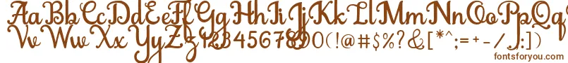 Abiyells Font – Brown Fonts on White Background