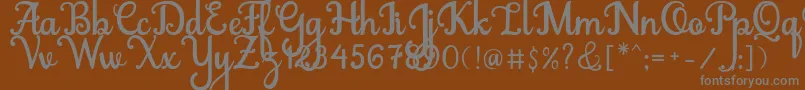 Шрифт Abiyells – серые шрифты на коричневом фоне