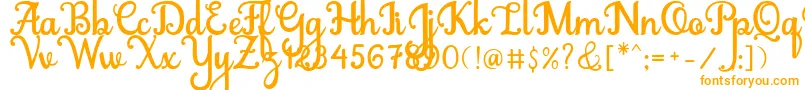 Abiyells Font – Orange Fonts on White Background