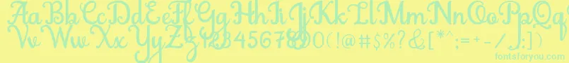 fuente Abiyells – Fuentes Verdes Sobre Fondo Amarillo