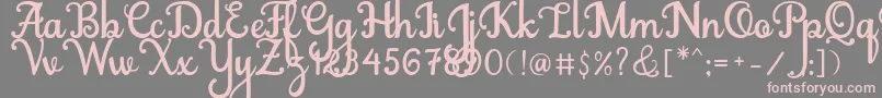 Abiyells Font – Pink Fonts on Gray Background