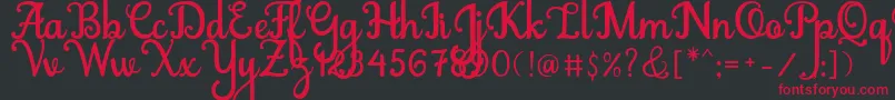Abiyells Font – Red Fonts on Black Background
