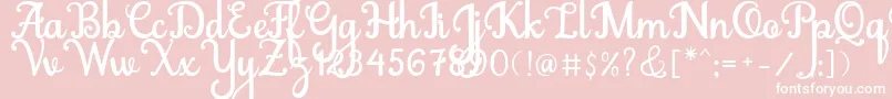 Abiyells Font – White Fonts on Pink Background