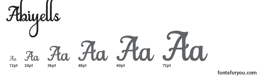 Размеры шрифта Abiyells (118649)