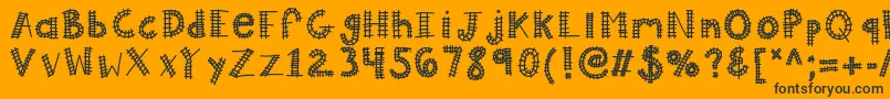 フォントKballaboard – 黒い文字のオレンジの背景