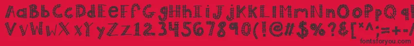 Kballaboard Font – Black Fonts on Red Background