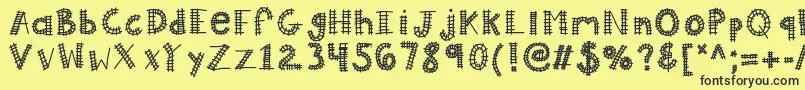 Kballaboard Font – Black Fonts on Yellow Background