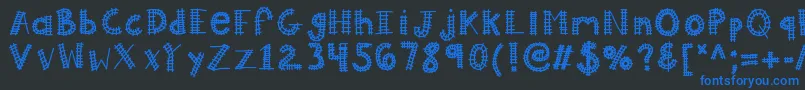 Kballaboard Font – Blue Fonts on Black Background