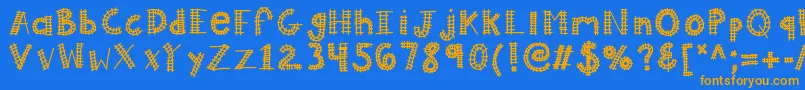 Kballaboard Font – Orange Fonts on Blue Background