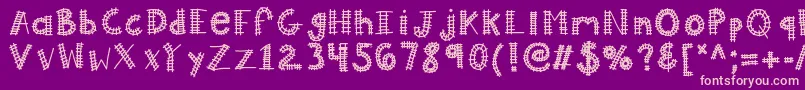 Kballaboard Font – Pink Fonts on Purple Background
