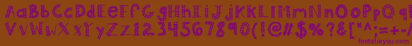 Kballaboard Font – Purple Fonts on Brown Background