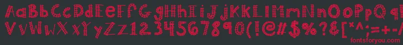Kballaboard Font – Red Fonts on Black Background