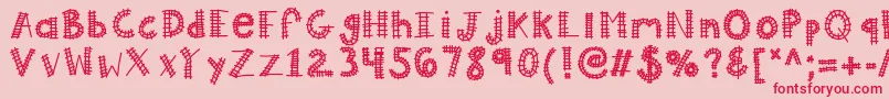 Kballaboard Font – Red Fonts on Pink Background