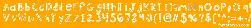 Kballaboard Font – White Fonts on Orange Background