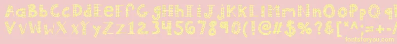 Kballaboard Font – Yellow Fonts on Pink Background