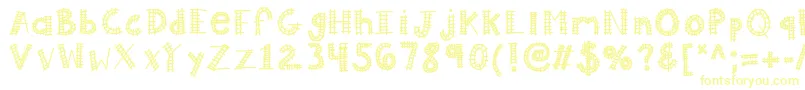 Kballaboard Font – Yellow Fonts on White Background