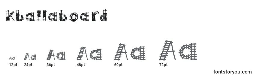 Kballaboard Font Sizes