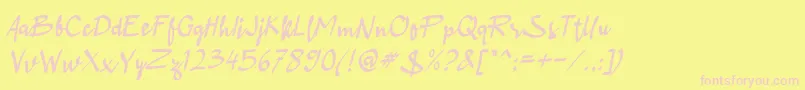 Шрифт ABlackCrown – розовые шрифты на жёлтом фоне
