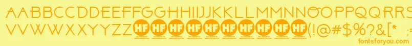 ABOVE    PERSONAL USE ONLY Font – Orange Fonts on Yellow Background