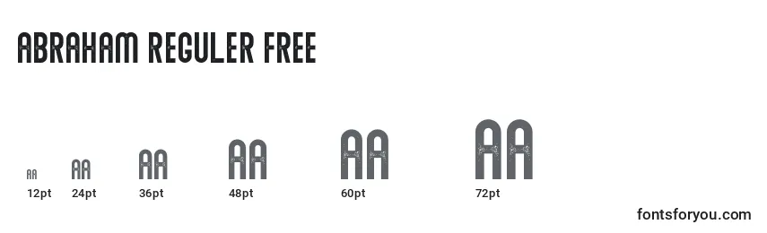 Abraham reguler free Font Sizes