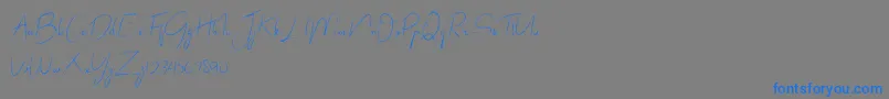 abrakadabra Font – Blue Fonts on Gray Background