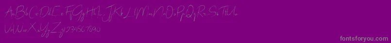 abrakadabra Font – Gray Fonts on Purple Background