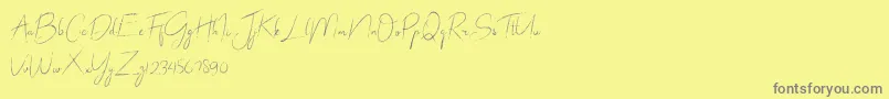 Шрифт abrakadabra – серые шрифты на жёлтом фоне