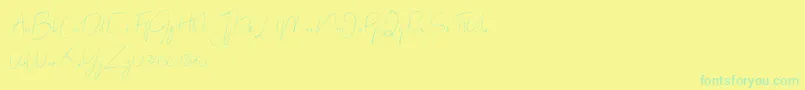 Weitere Informationen zur abrakadabra-Schriftart abrakadabra-Schriftart – Grüne Schriften auf gelbem Hintergrund