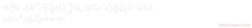 Police abrakadabra – polices roses sur fond blanc