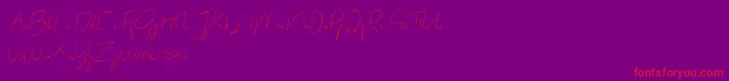 abrakadabra Font – Red Fonts on Purple Background