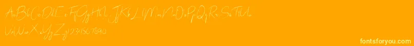 abrakadabra Font – Yellow Fonts on Orange Background