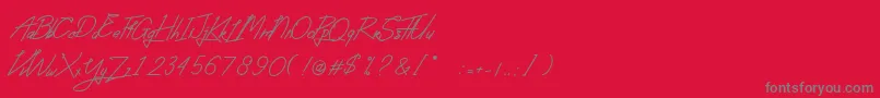 AbsoluteNeonScript-Schriftart – Graue Schriften auf rotem Hintergrund