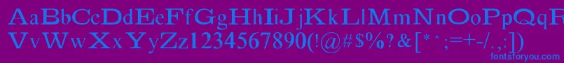 Absortile Bold Font – Blue Fonts on Purple Background