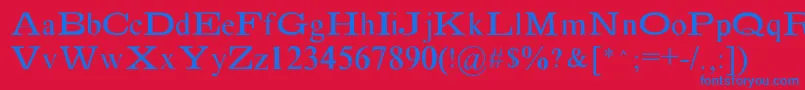 Absortile Bold Font – Blue Fonts on Red Background